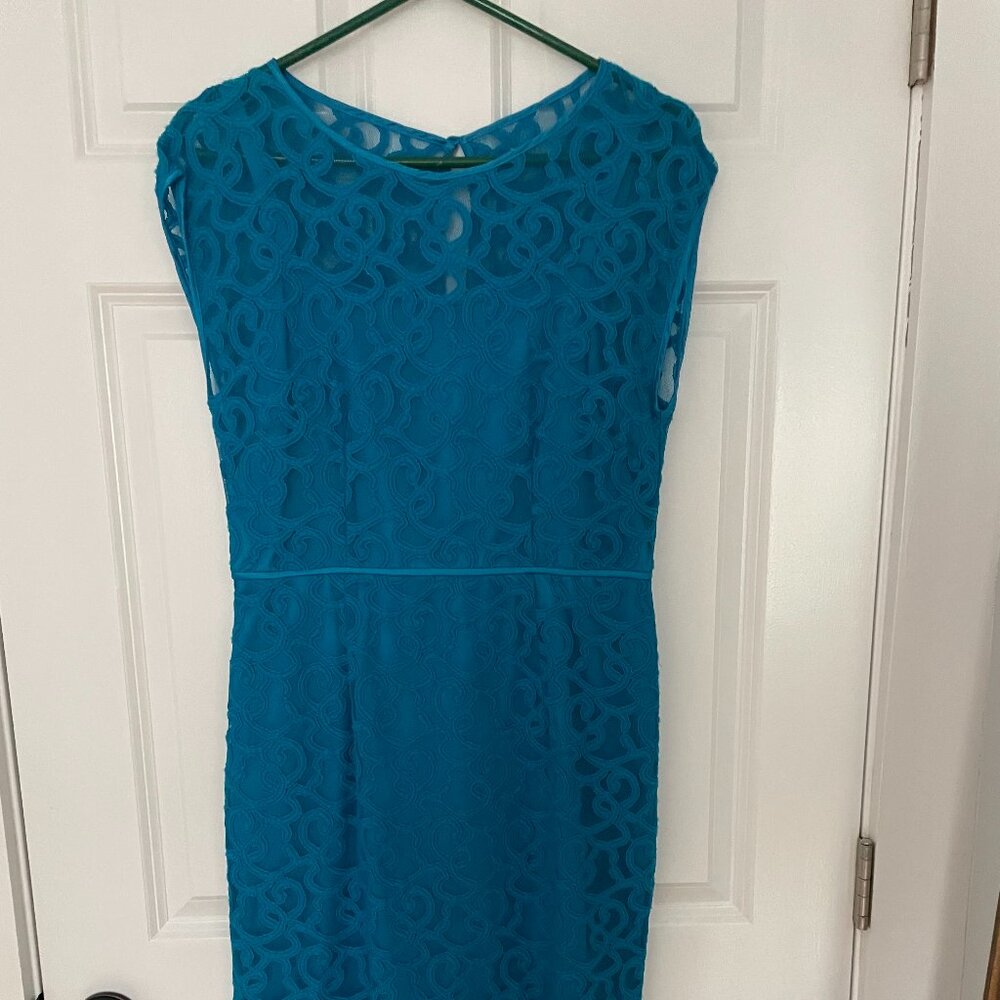 Adrienne Papell  Aqua Lace Women's dress